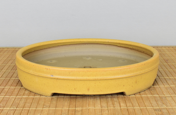 Bonsaischale handgearbeitet oval von Roman Husmann, 30,5x25x6 cm