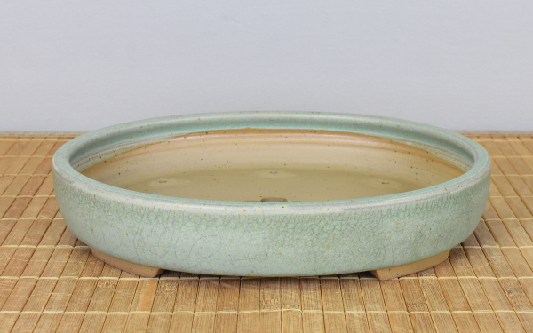 Bonsaischale handgearbeitet oval von Roman Husmann, 27x22x5,5 cm