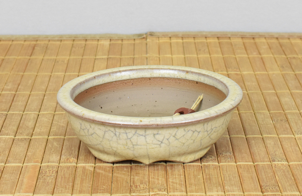 Bonsaischale handgearbeitet rund von Roman Husmann, 12,5x4 cm