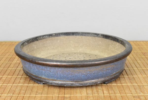 Bonsaischale handgearbeitet rund von Walter Venne, 28,5x6,5 cm