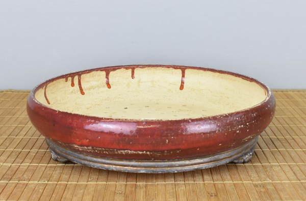 Bonsaischale handgearbeitet rund von Walter Venne, 32x8 cm