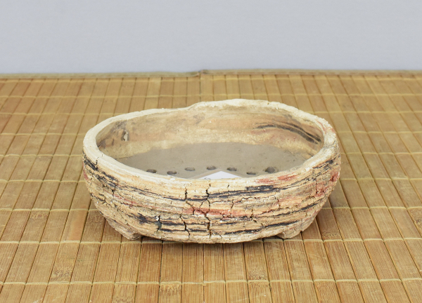 Bonsaischale handgearbeitet rund von Walter Venne, 15,5x5 cm