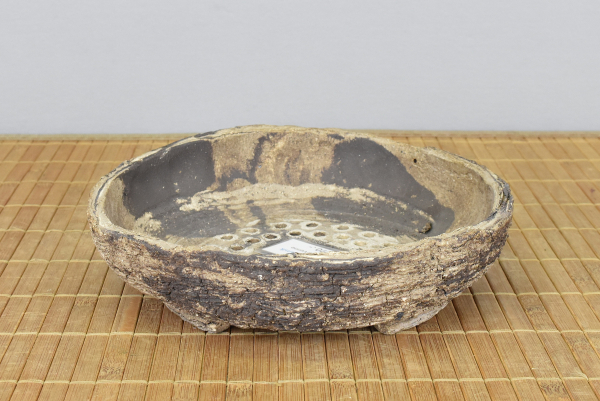 Bonsaischale handgearbeitet rund von Walter Venne, 21x5,5 cm