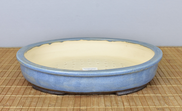 Bonsaischale handgearbeitet oval von Walter Venne, 32x28x6 cm