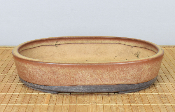 Bonsaischale handgearbeitet oval von Walsall Studio Ceramics, 29x20,5x6,5 cm