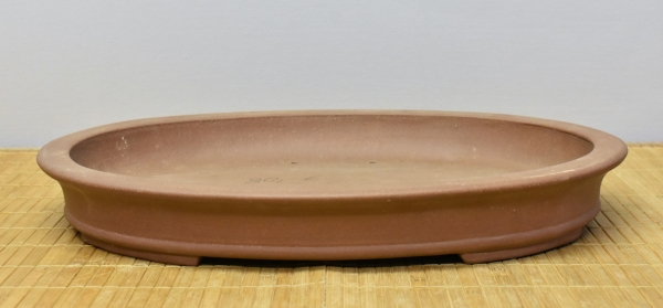 Bonsaischale handgearbeitet oval von Yixing Lotus Pottery, 46x34x6,5 cm