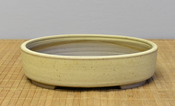 Bonsaischale handgearbeitet oval von Roman Husmann, 26x21x7 cm
