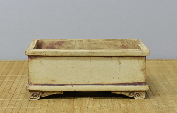 Bonsaischale handgearbeitet rechteckig von Steve Kolb, 21,5x15x9 cm