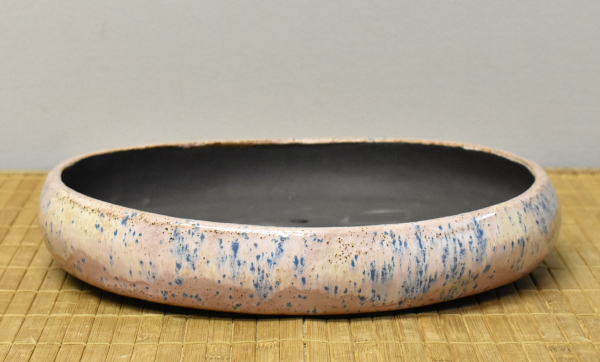 Bonsaischale handgearbeitet oval von Steve Kolb, 27x24,5x5 cm