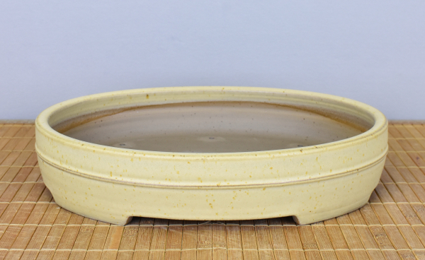 Bonsaischale handgearbeitet oval von Roman Husmann, 31x25x6,5 cm