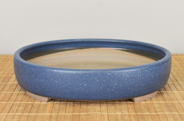 Bonsaischale handgearbeitet oval von Roman Husmann, 29,5x25x7 cm