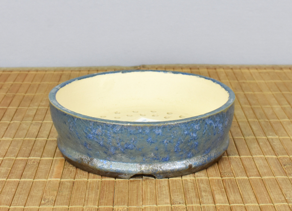 Bonsaischale handgearbeitet rund von Walter Venne, 17,5x5,5 cm