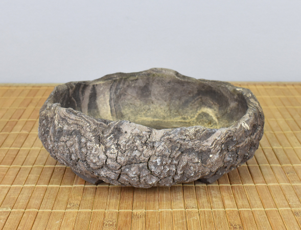 Bonsaischale handgearbeitet rund von Walter Venne, 20,5x7 cm