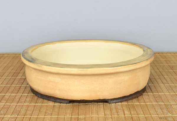 Bonsaischale handgearbeitet oval von Walter Venne, 27x24,5x7,5 cm